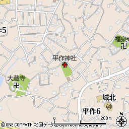 平作神社周辺の地図