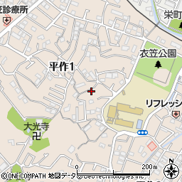 神奈川県横須賀市平作1丁目20-20周辺の地図