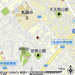 愛知県春日井市六軒屋町東丸田周辺の地図