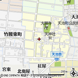 愛知県稲沢市天池西町32周辺の地図
