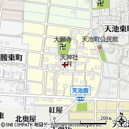 愛知県稲沢市天池西町66周辺の地図