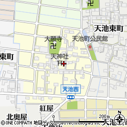 愛知県稲沢市天池西町68周辺の地図
