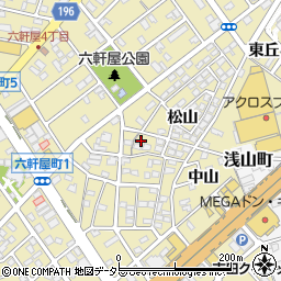 愛知県春日井市六軒屋町松山40周辺の地図