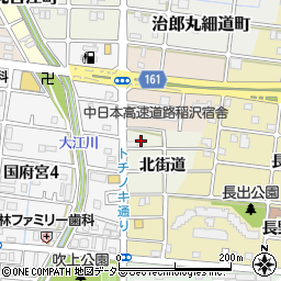 愛知県稲沢市小池正明寺町北街道3周辺の地図