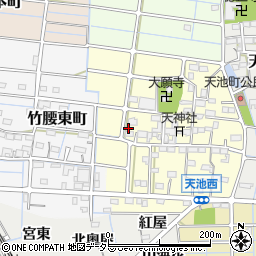 愛知県稲沢市天池西町28周辺の地図