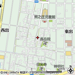 愛知県北名古屋市熊之庄城ノ屋敷周辺の地図