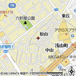 愛知県春日井市六軒屋町松山40-20周辺の地図