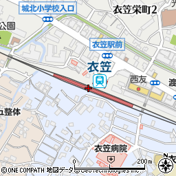衣笠駅周辺の地図