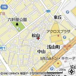愛知県春日井市六軒屋町松山35-56周辺の地図