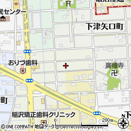 愛知県稲沢市下津大門町周辺の地図
