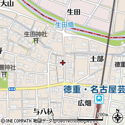 愛知県北名古屋市徳重生田19周辺の地図