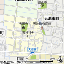 愛知県稲沢市天池西町72周辺の地図