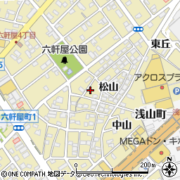 愛知県春日井市六軒屋町松山39-7周辺の地図