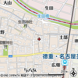 愛知県北名古屋市徳重生田20周辺の地図