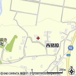 千葉県君津市西猪原周辺の地図