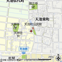 愛知県稲沢市天池西町94周辺の地図