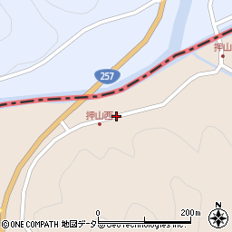愛知県豊田市押山町小田周辺の地図