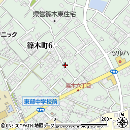 愛知県春日井市篠木町周辺の地図
