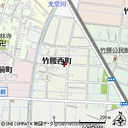 愛知県稲沢市竹腰西町周辺の地図