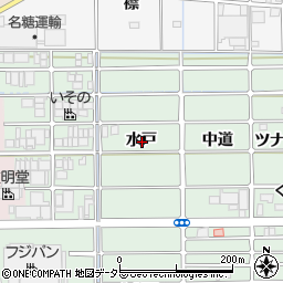 愛知県北名古屋市法成寺水戸周辺の地図