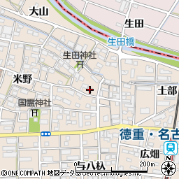 愛知県北名古屋市徳重生田26周辺の地図