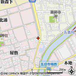愛知県一宮市丹陽町五日市場屋敷77周辺の地図