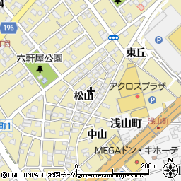 愛知県春日井市六軒屋町松山35-27周辺の地図
