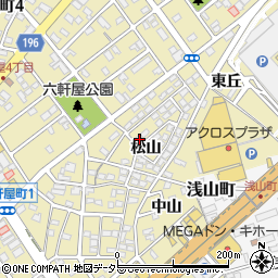 愛知県春日井市六軒屋町松山35-22周辺の地図