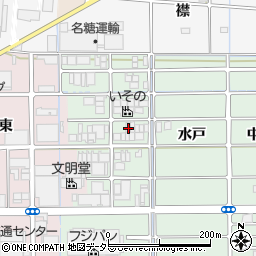 愛知県北名古屋市法成寺法師堂周辺の地図
