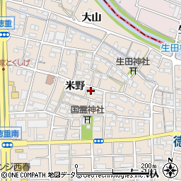 愛知県北名古屋市徳重米野周辺の地図