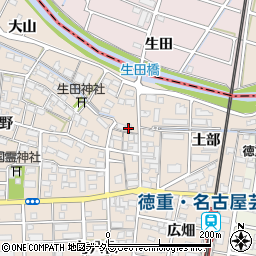 愛知県北名古屋市徳重生田16周辺の地図