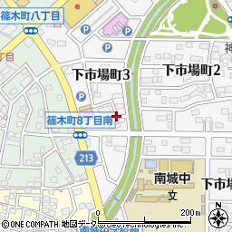 愛知県春日井市下市場町3丁目4周辺の地図