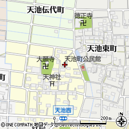 愛知県稲沢市天池西町75周辺の地図