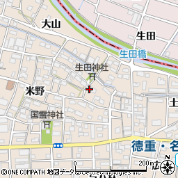 愛知県北名古屋市徳重生田36周辺の地図
