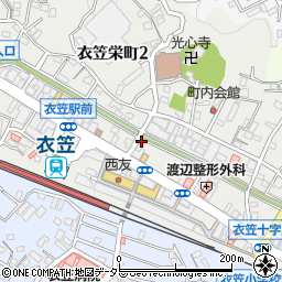 リパーク衣笠駅前第４駐車場周辺の地図