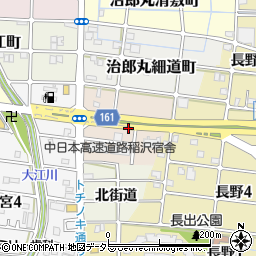 愛知県稲沢市治郎丸大角町周辺の地図