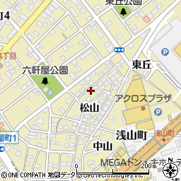 愛知県春日井市六軒屋町松山35-19周辺の地図