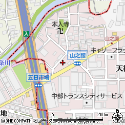 愛知県北名古屋市山之腰五条22周辺の地図
