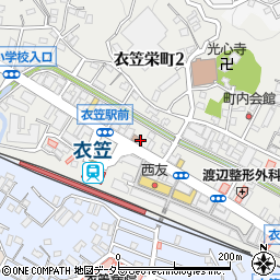 パーク衣笠栄町駐車場周辺の地図