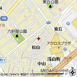 愛知県春日井市六軒屋町松山35-18周辺の地図