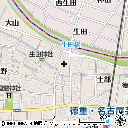 愛知県北名古屋市徳重生田12周辺の地図