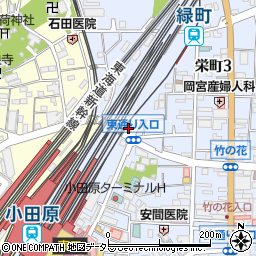 タイムズ小田原第８駐車場周辺の地図