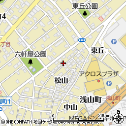 愛知県春日井市六軒屋町松山35-17周辺の地図