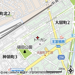 愛知県春日井市大留町2丁目4周辺の地図