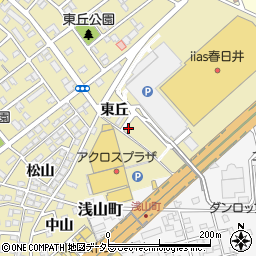 愛知県春日井市六軒屋町東丘17-90周辺の地図