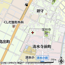 愛知県稲沢市清水町寺前周辺の地図