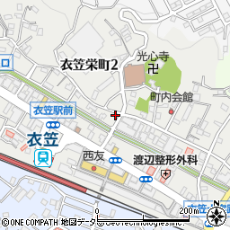 ショウワパーク衣笠栄町駐車場周辺の地図