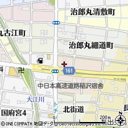 愛知県稲沢市治郎丸大角町22周辺の地図