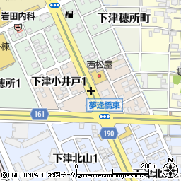 愛知県稲沢市下津小井戸周辺の地図