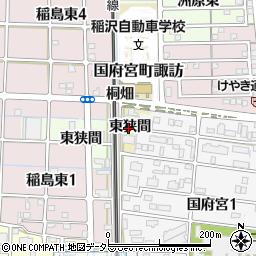 愛知県稲沢市稲島法成寺町東狭間周辺の地図